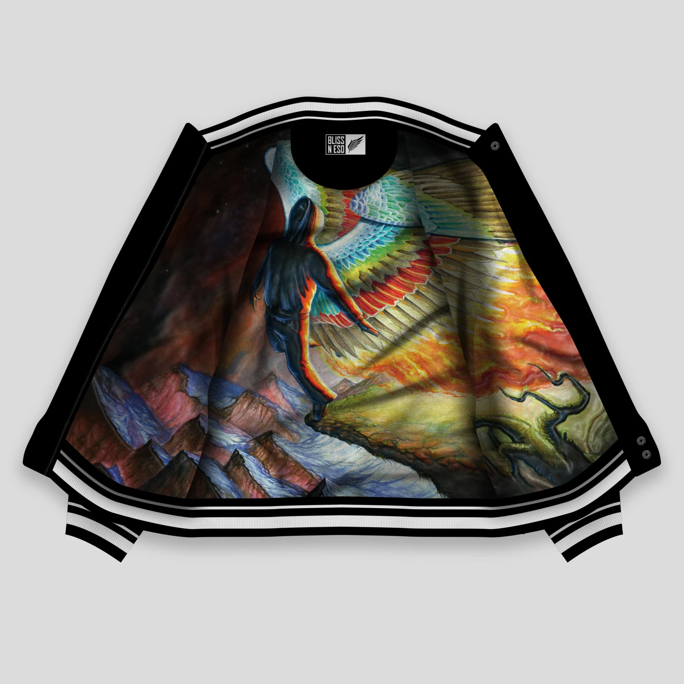 Bliss n Eso Flying Colours 15th Anniversary Limited Edition Black Varsity Jacket