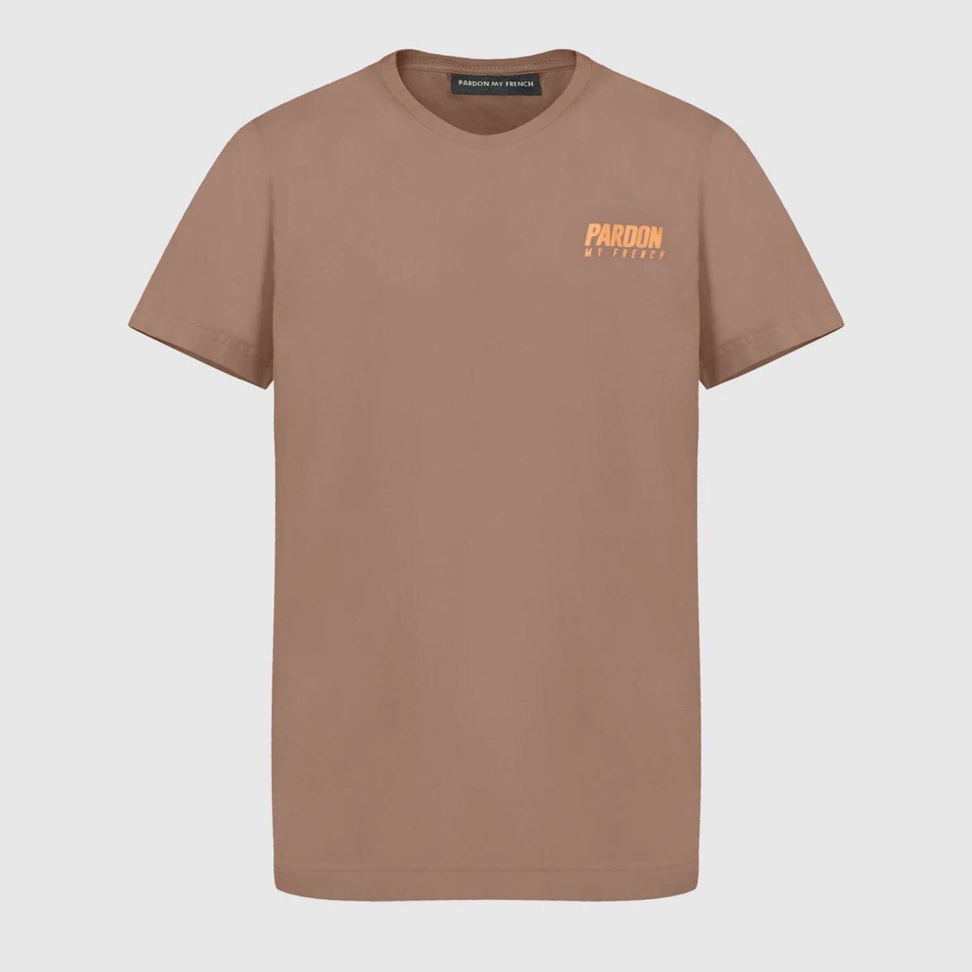 TSHIRT PARDON MY FRENCH MARRON