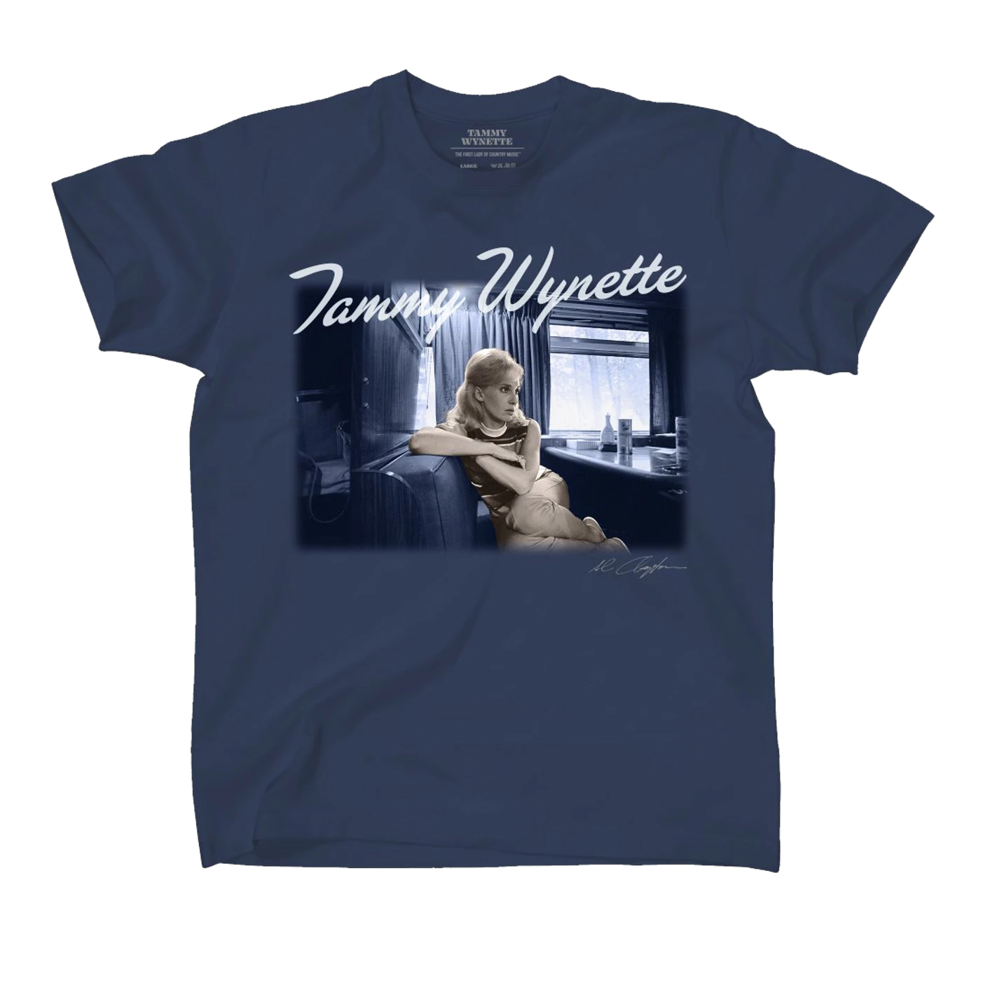 Tammy Wynette Tammy Wynette Tour Bus T-Shirt (Steel Blue)