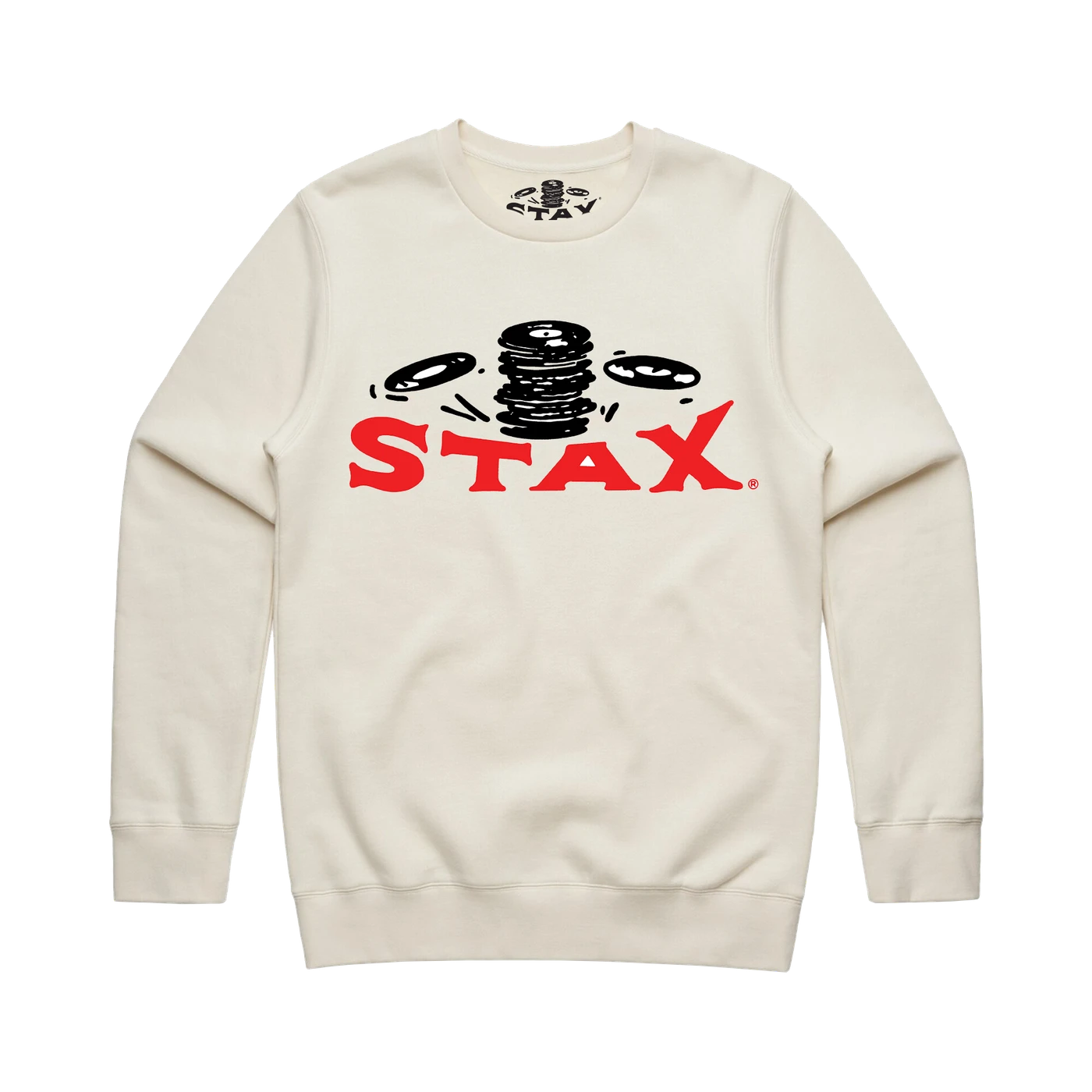 Stax Records Stax Falling Records Crewneck (Bone)