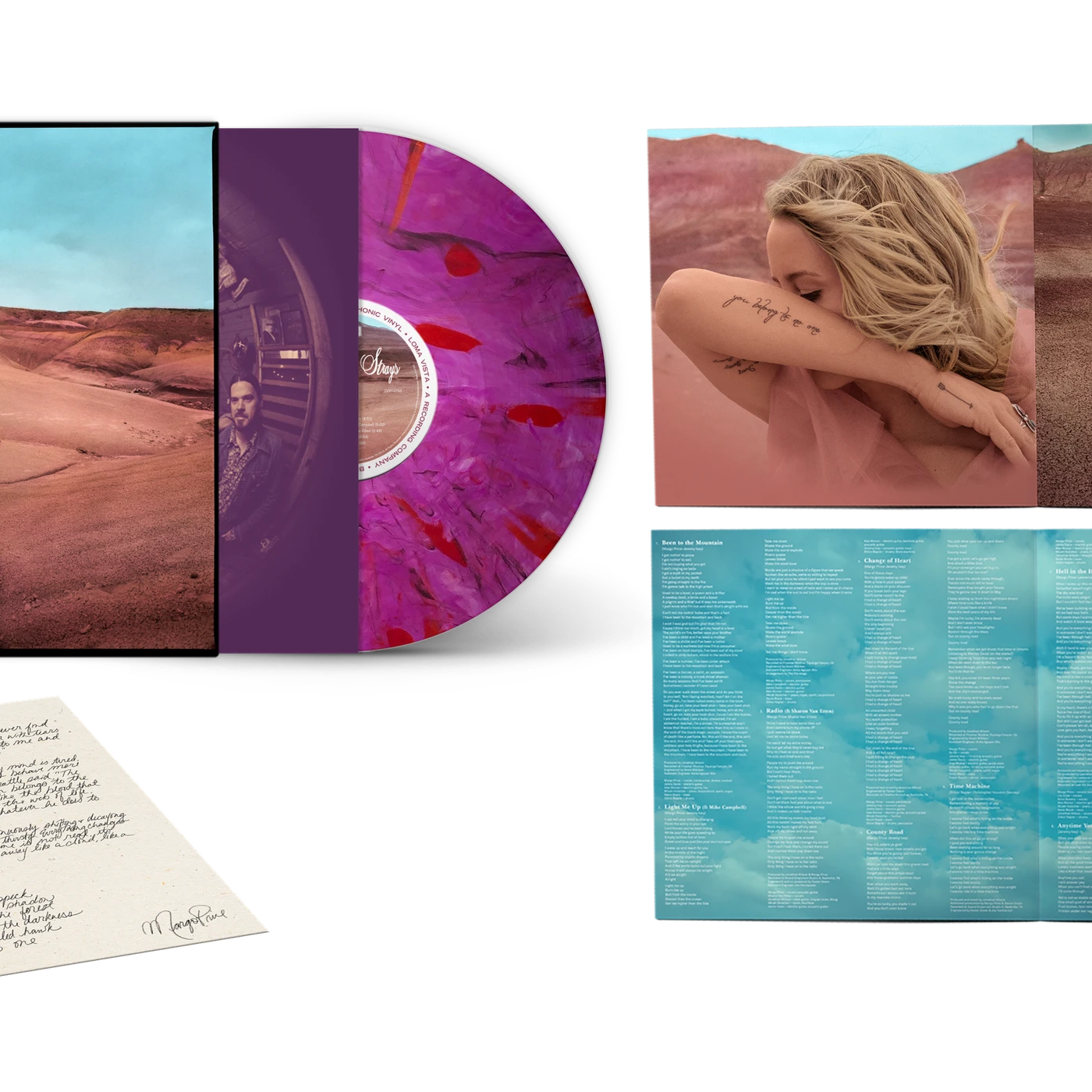 Margo Price Strays Limited Edition Purple Swirl Colored Vinyl w/ Bonus Flexi Vinyl 7" &  Poster Insert