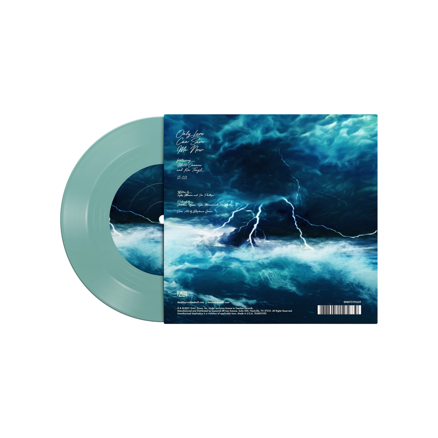 The Pretty Reckless "Only Love Can Save Me Now" 7" Sea Glass