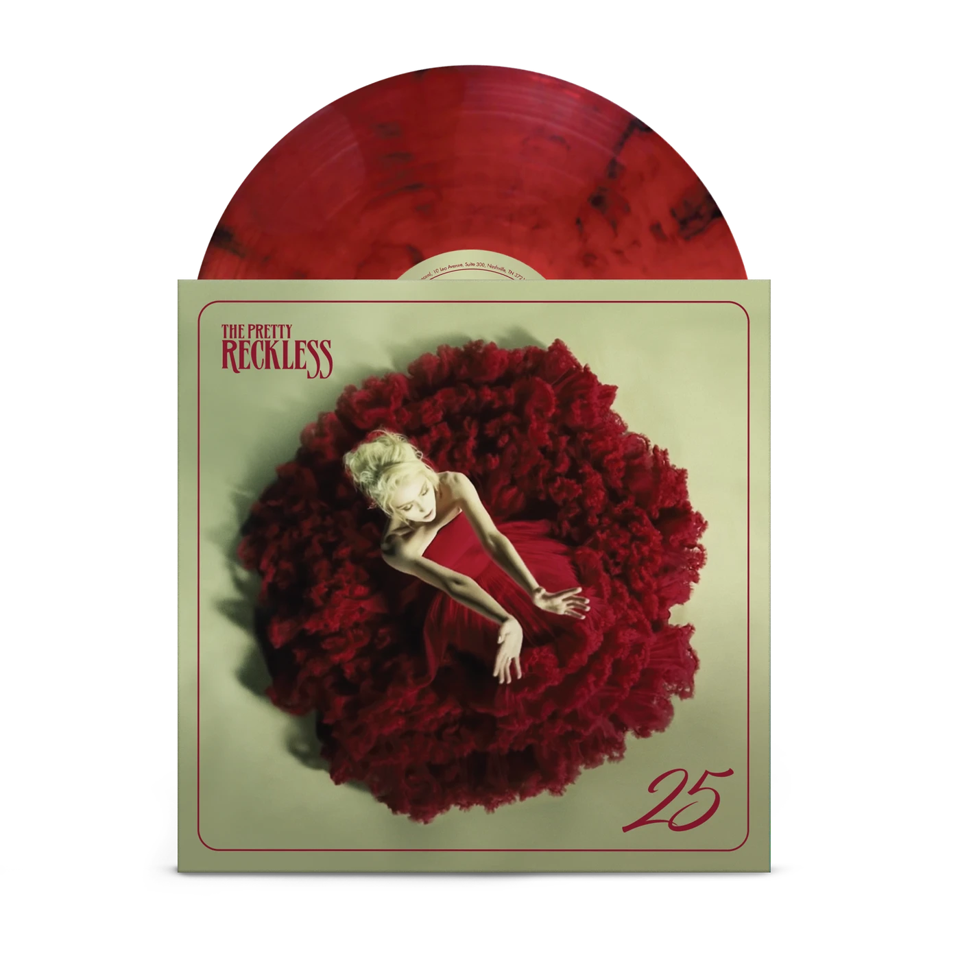 The Pretty Reckless "25" Translucent Red w/ Smoky Black Swirl 7"