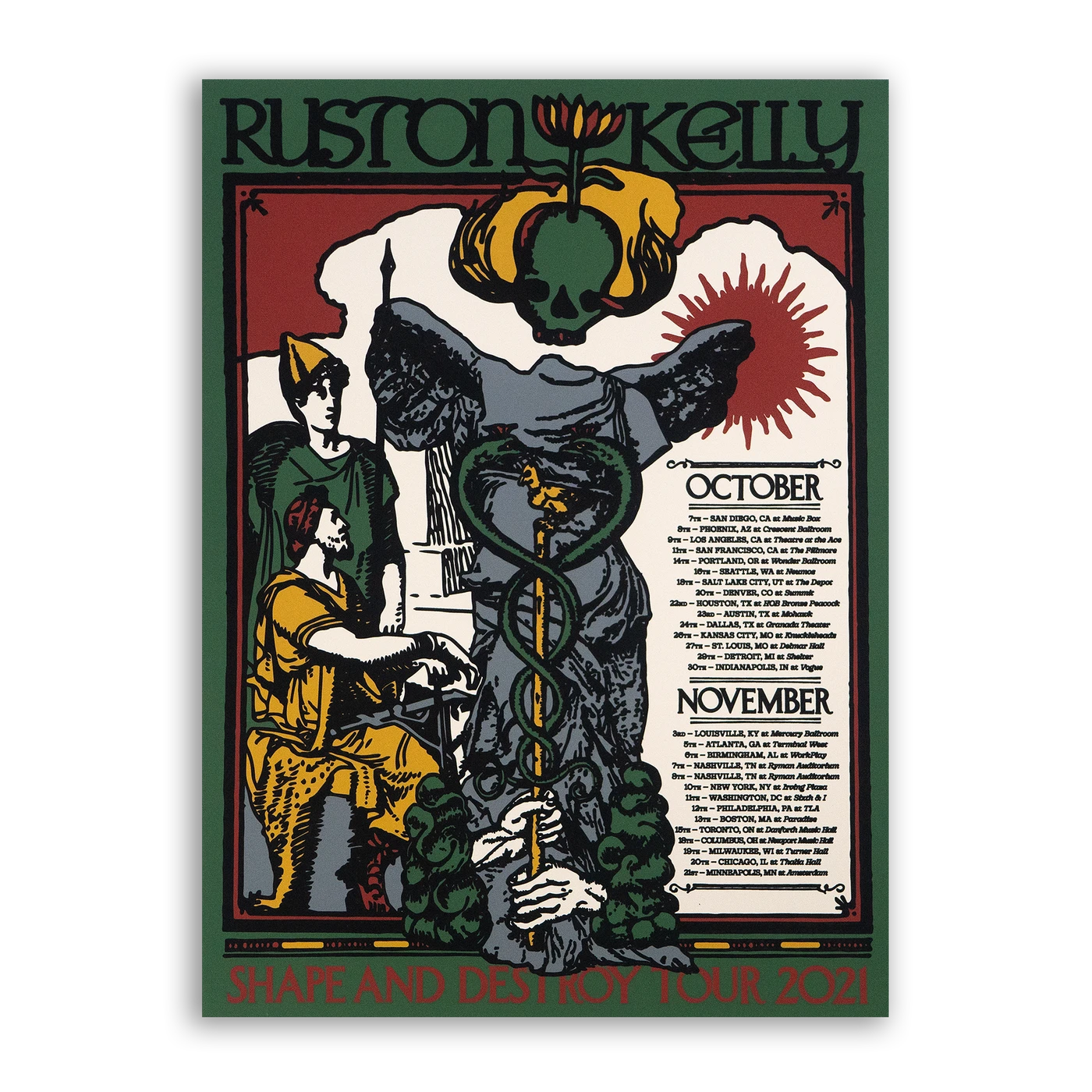 Ruston Kelly 2021 Tour Posters