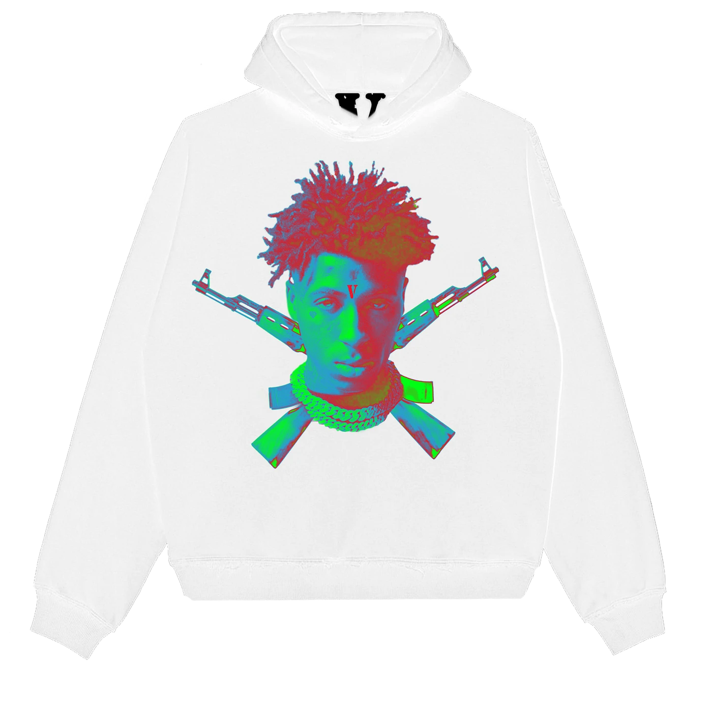 YoungBoy Never Broke Again YoungBoy NBA X VLONE Sticks Hoodie in White + Digital Album