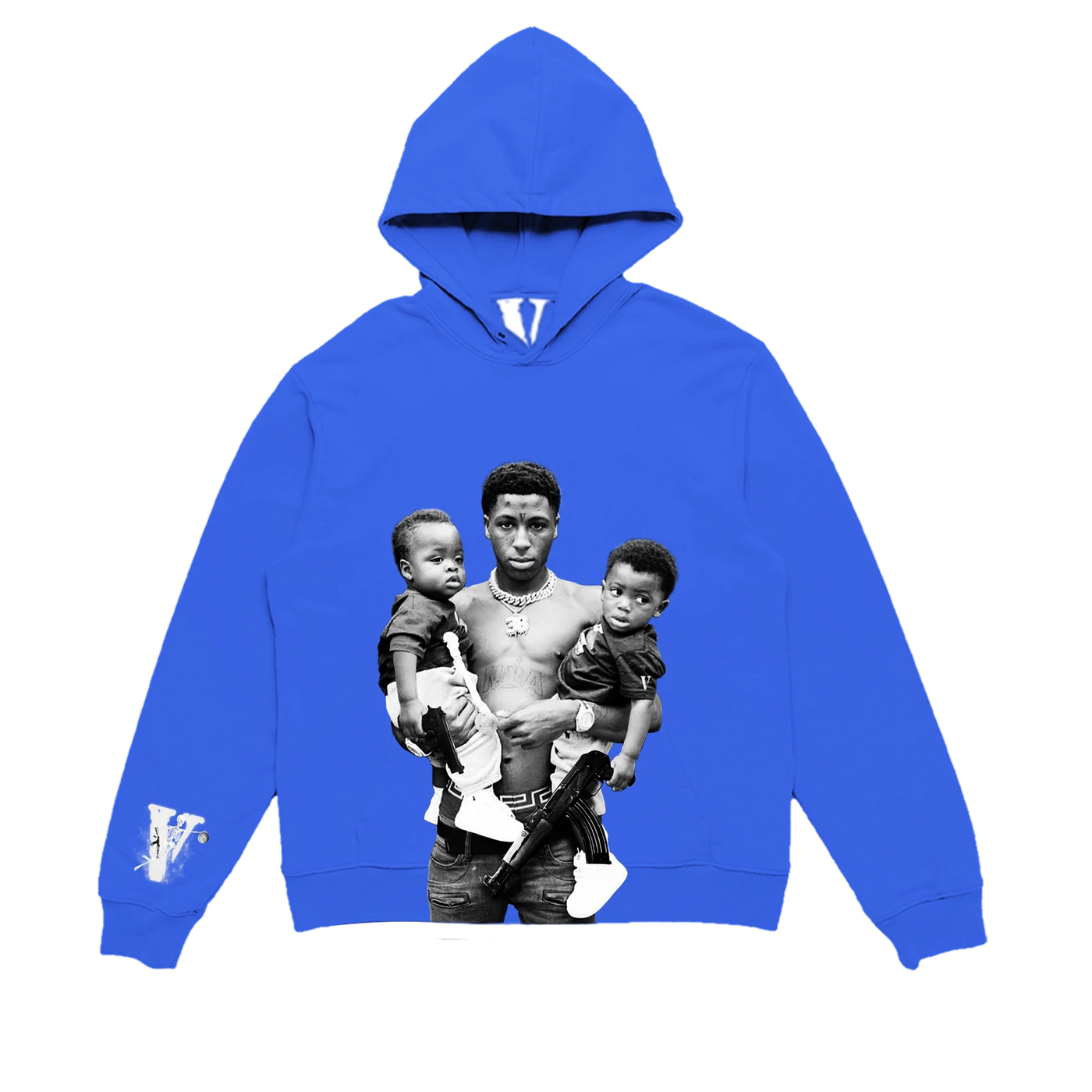 YoungBoy Never Broke Again YoungBoy NBA X VLONE Kacey Talk Hoodie in Blue + Digital Album