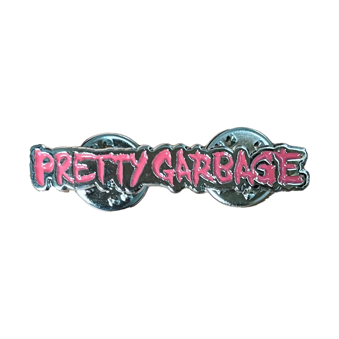 Come Closer - Pretty Garbage - Red on Silver - 1.5” Enamel Pin