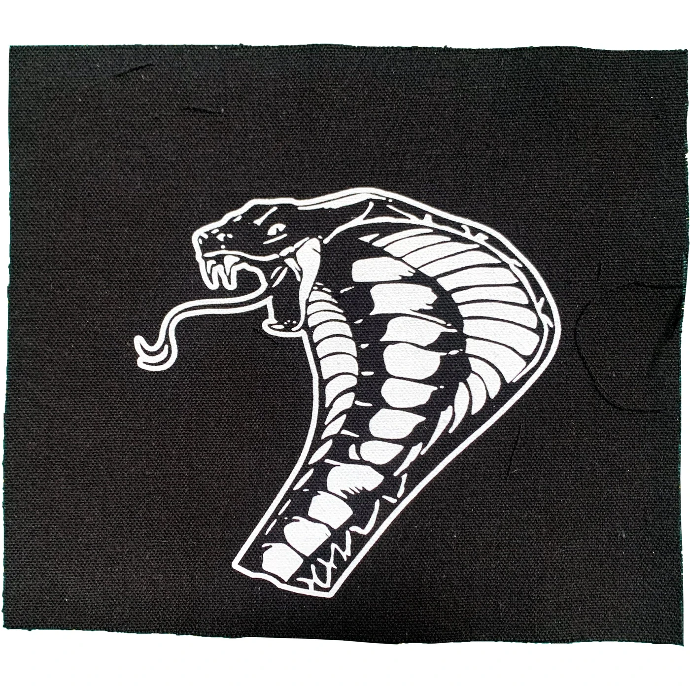 Plizzken - Snake Head - Black - Patch - Cloth - Screenprinted - 6" x 6"