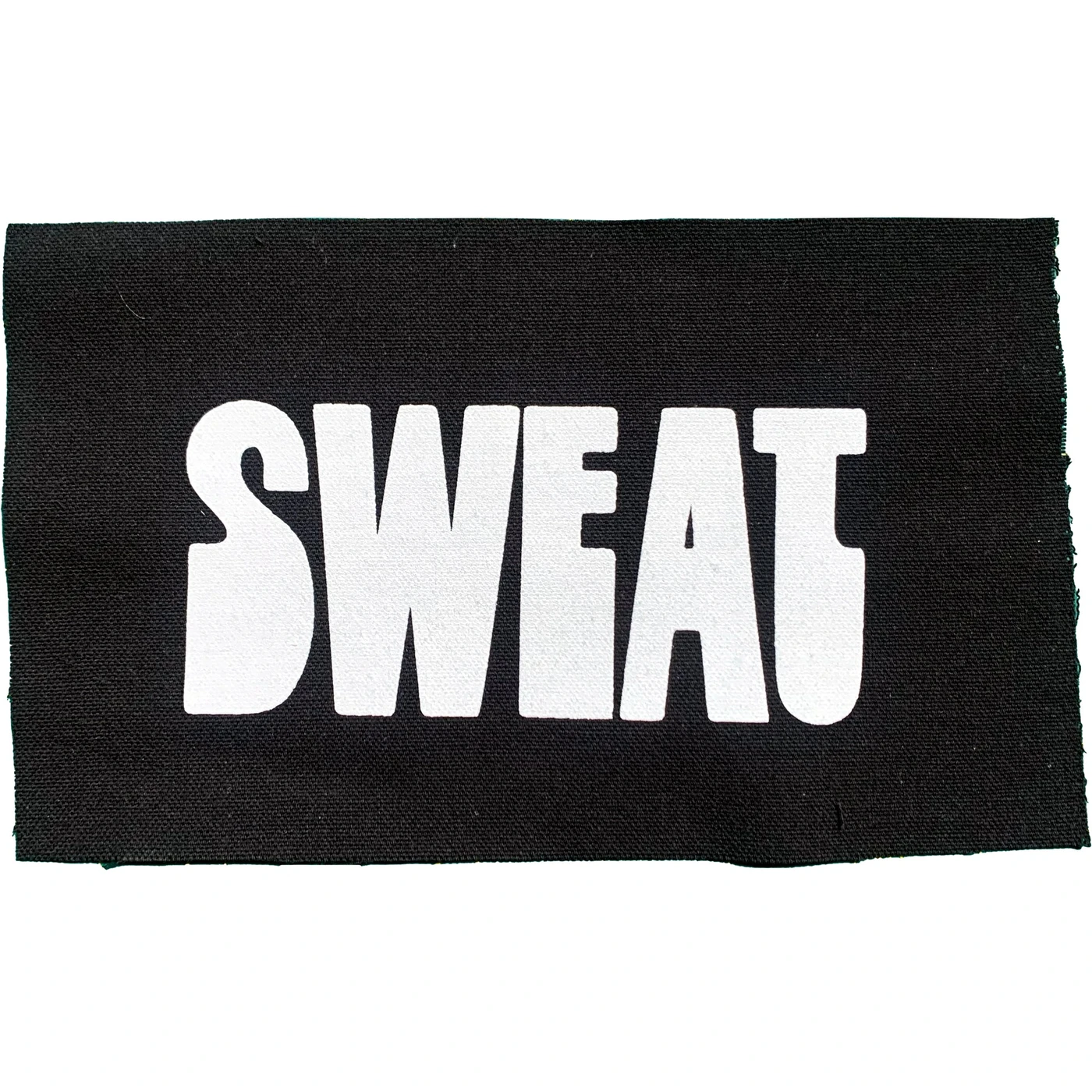 Sweat - Text Logo - Black - Patch - Cloth - Screenprinted - 7" x 3.5"