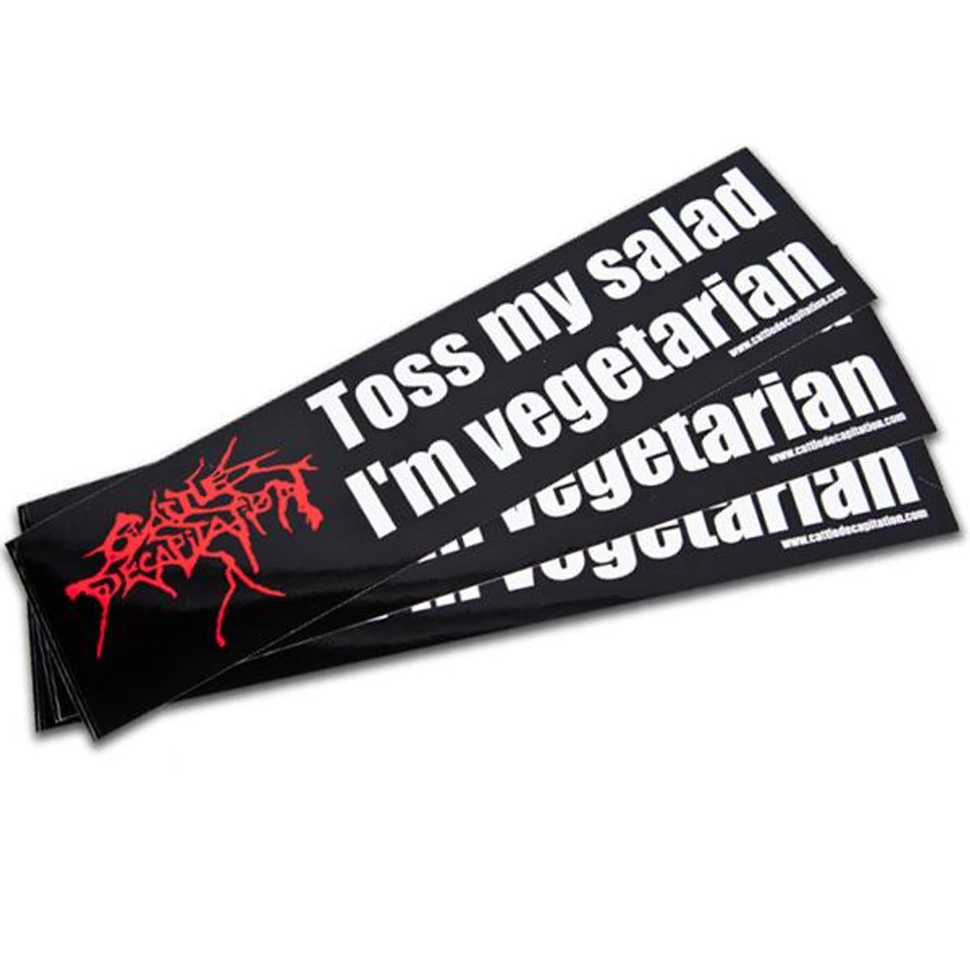 Cattle Decapitation "Toss My Salad, I'm Vegetarian" Stickers & Decals