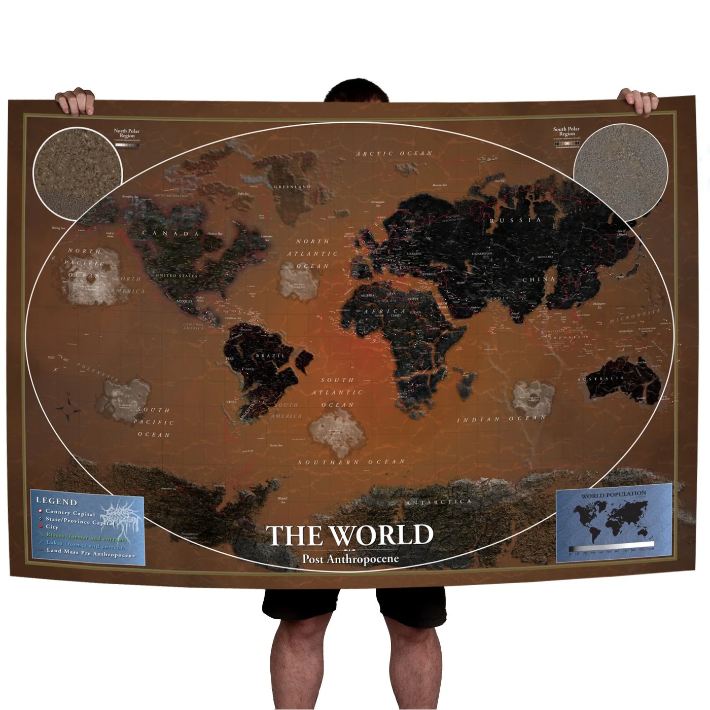 Cattle Decapitation "Post-Apocalyptic Wall Map" Posters