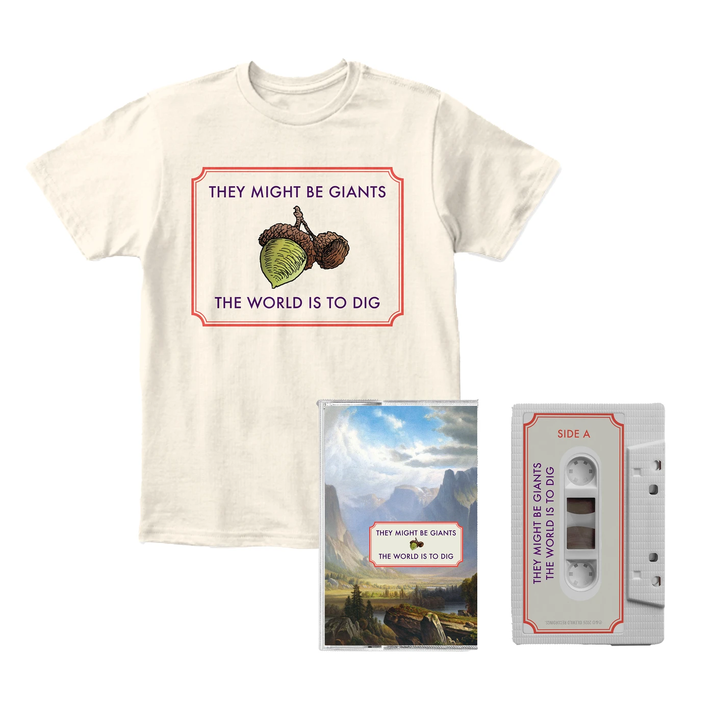 They Might Be Giants The World Is to Dig Cassette + Shirt
