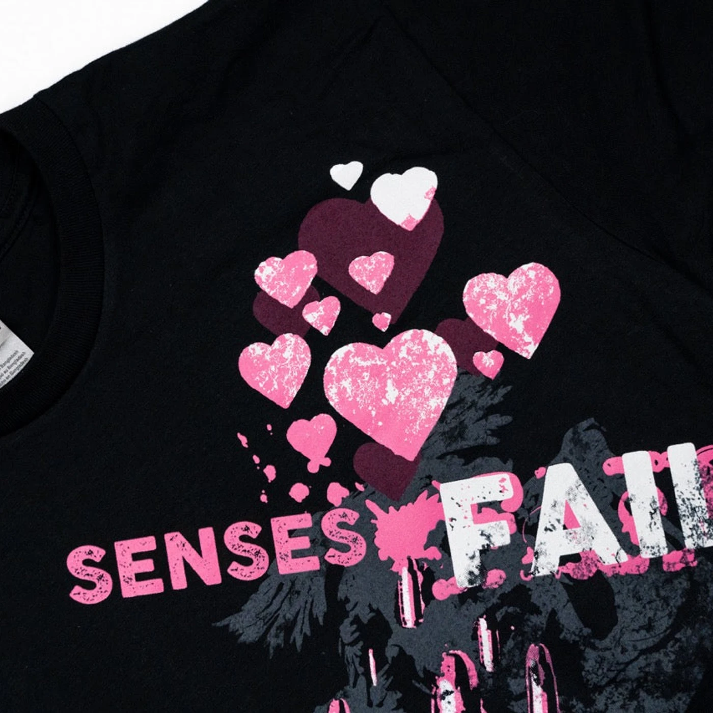 Senses Fail Pink Bullets Black T-Shirt