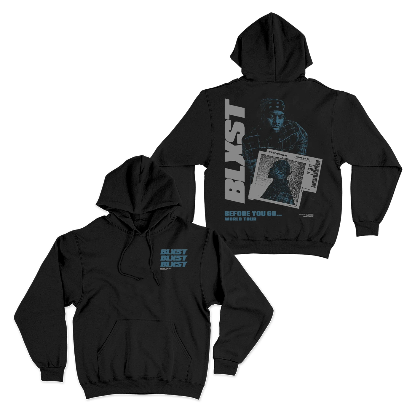 Blxst Boarding Pass Black Hoodie