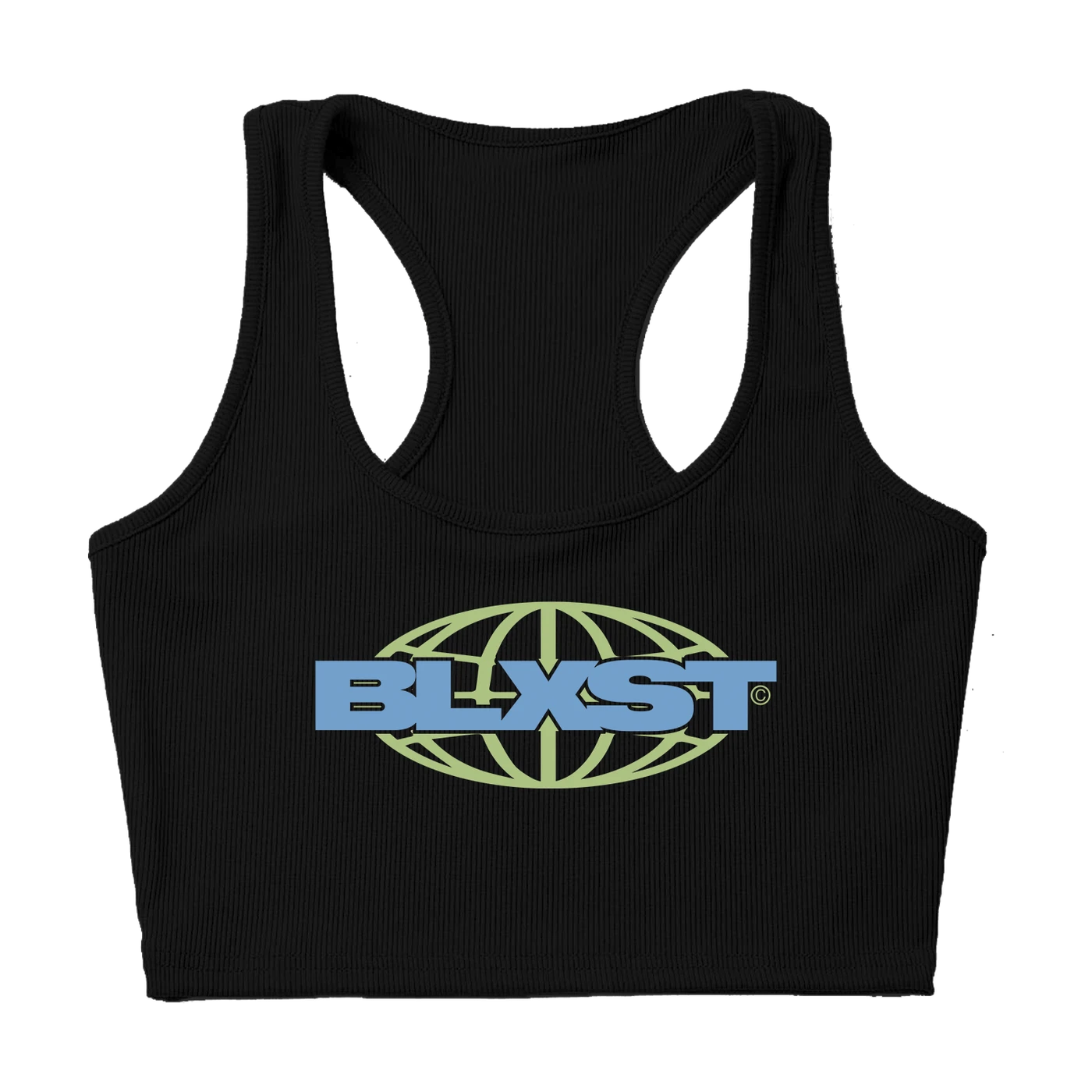 Blxst Globe Black Crop Tank Top