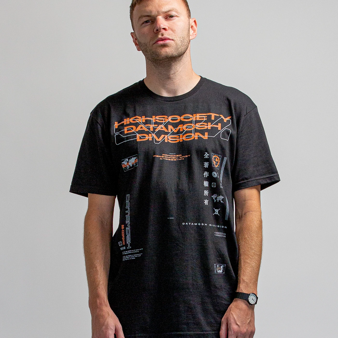 HIGHSOCIETY - DATAMOSH Shirt [Orange]
