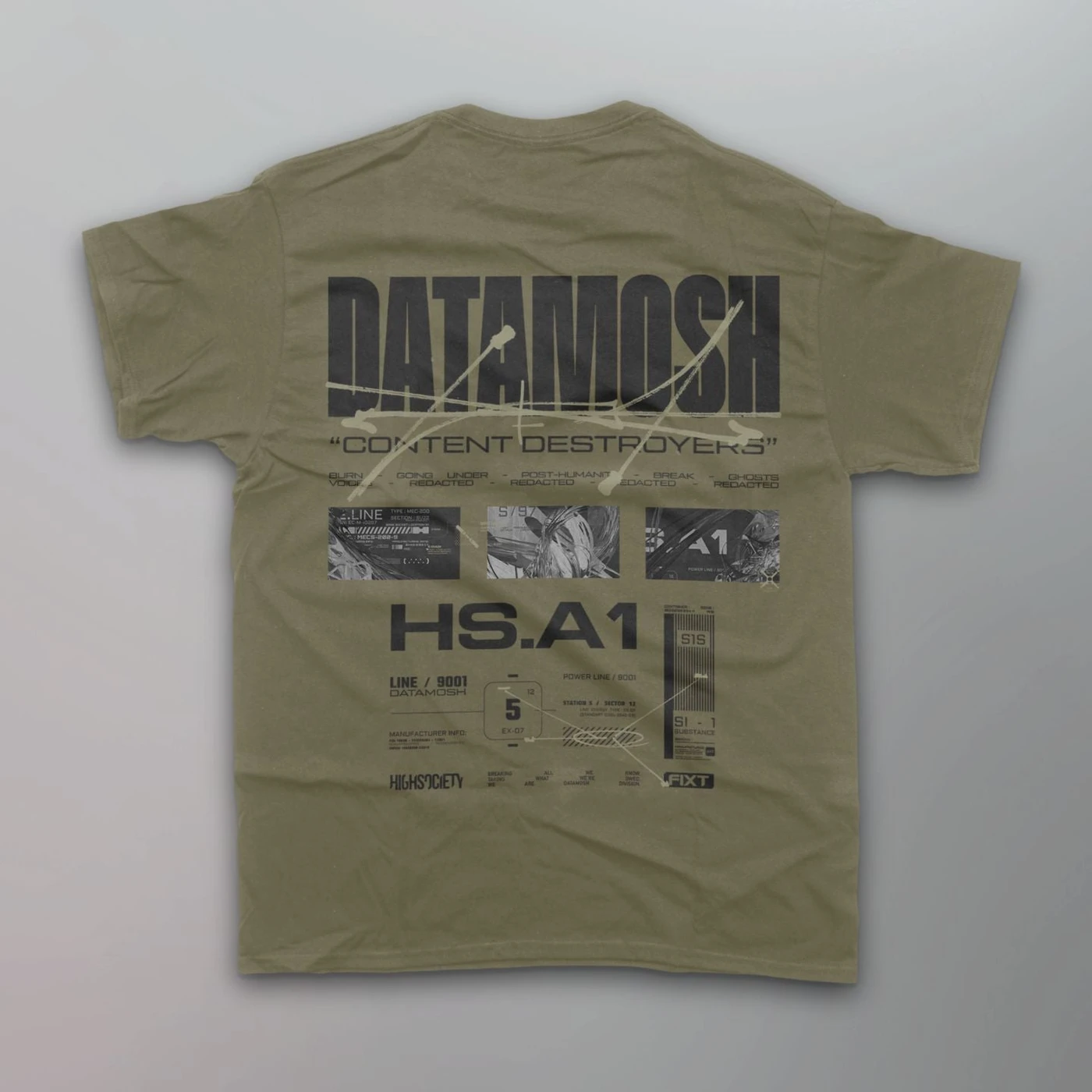 HIGHSOCIETY - Content Destroyer Shirt [Light Olive]