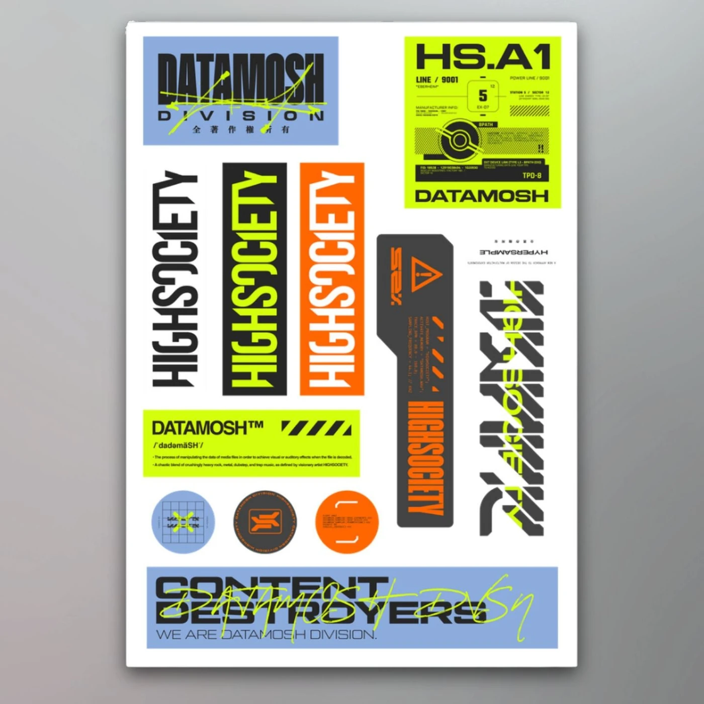 HIGHSOCIETY - Content Destroyers Sticker Sheet