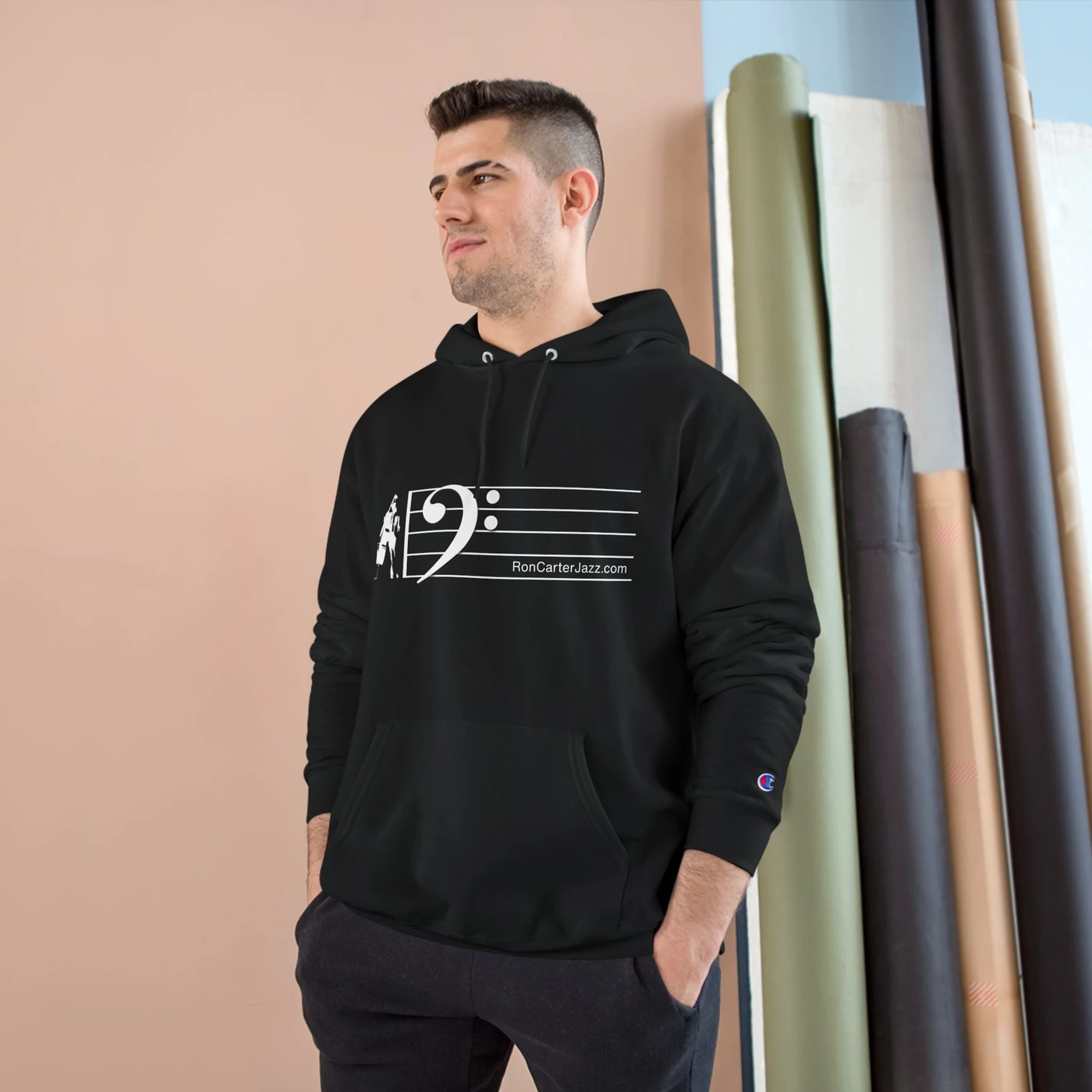 Ron Carter Bass Clef Pullover Hoodie