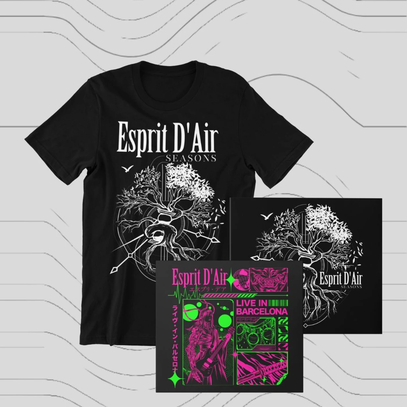 Esprit D'Air Seasons & Live in Barcelona CD & T-Shirt Bundle