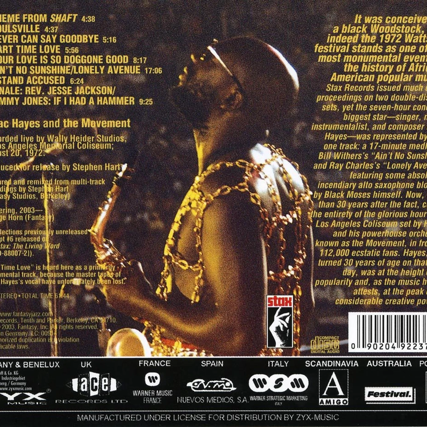 Isaac Hayes At Wattstax [CD]