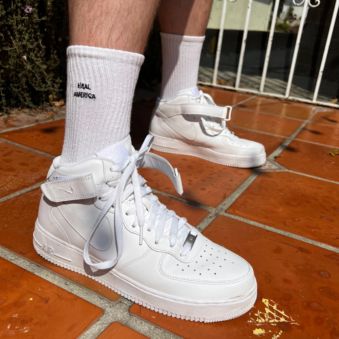 Coley Heal America Socks - White