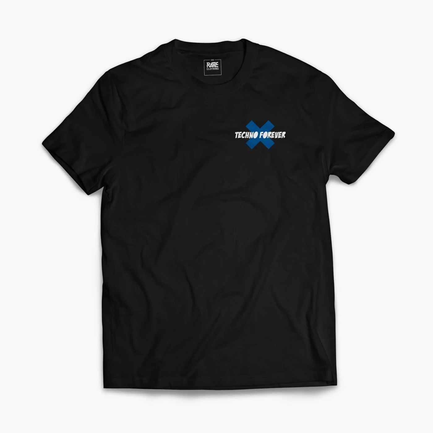 Rave Clothing Techno Forever T-Shirt in schwarz