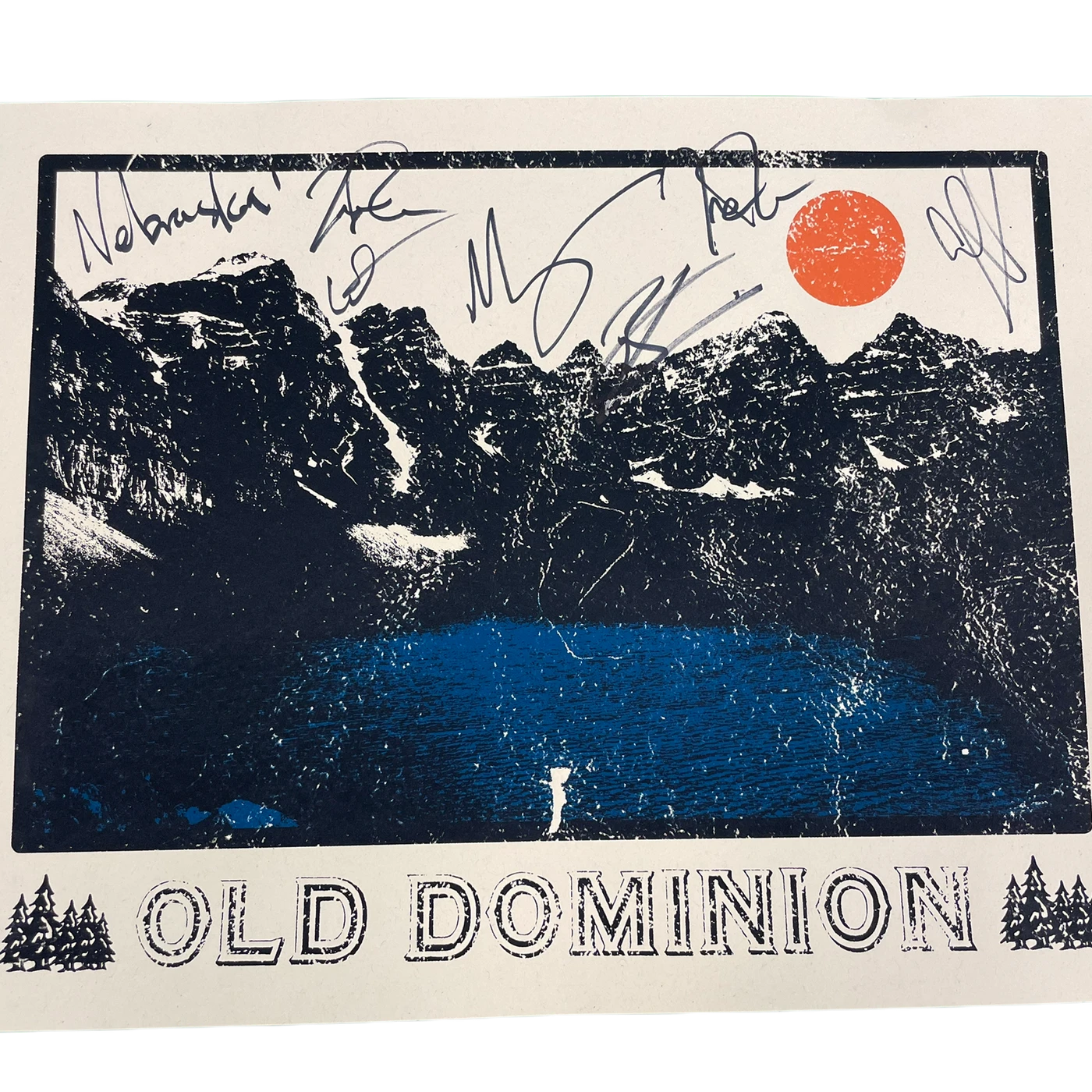 Old Dominion Signed Tour Poster Nebraska