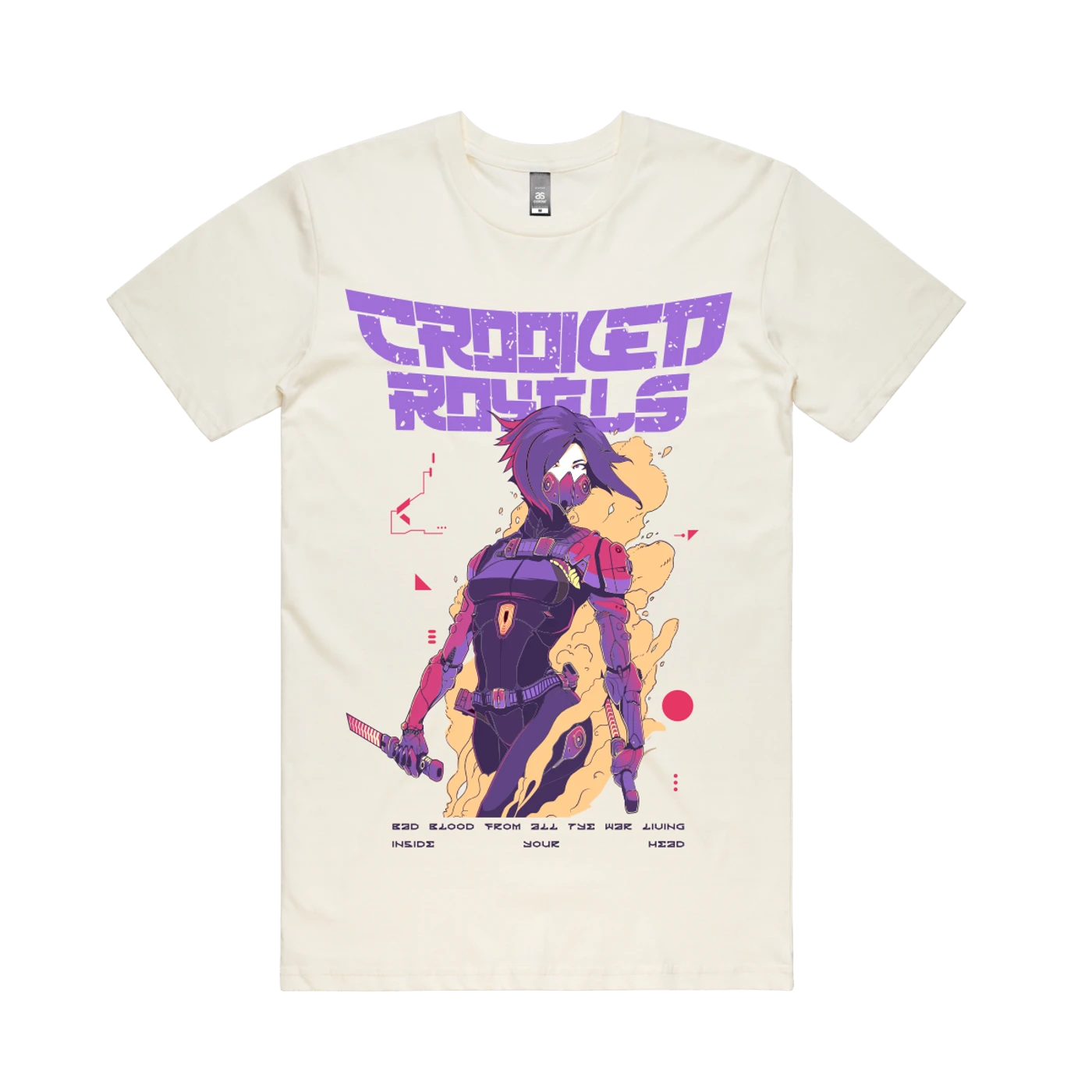 Crooked Royals Bad Blood Anime Tee (Natural White)