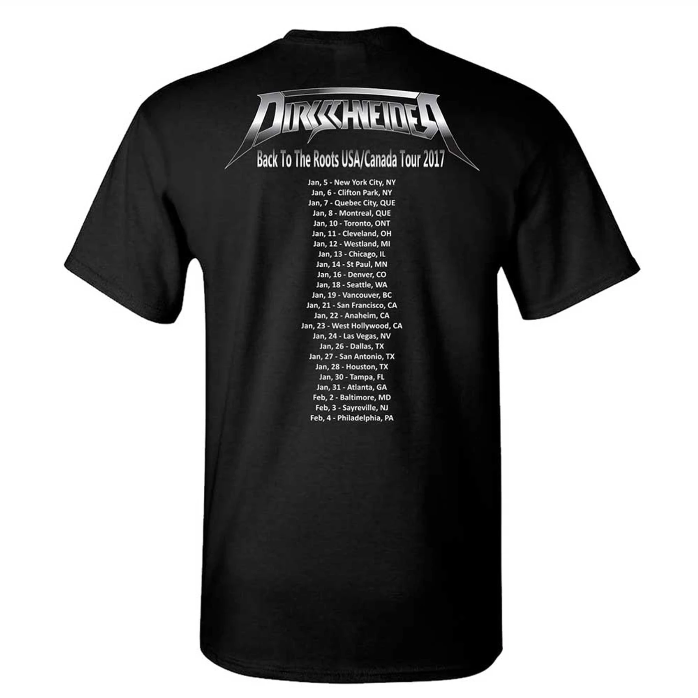 Dirkschneider Flags And Tour Dates Black T-Shirt