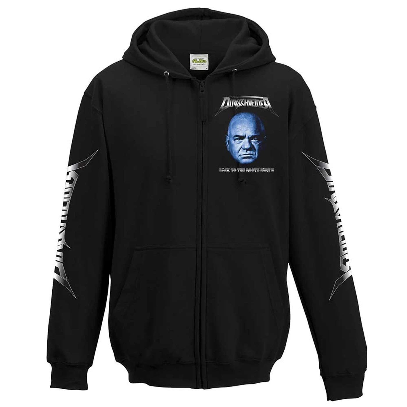 Dirkschneider Blue Face Victory Skull Zip Hoodie