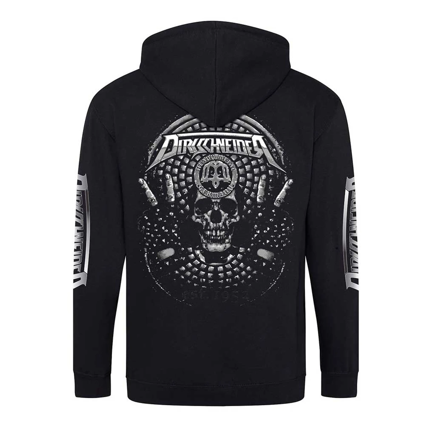 Dirkschneider Blue Face Victory Skull Zip Hoodie