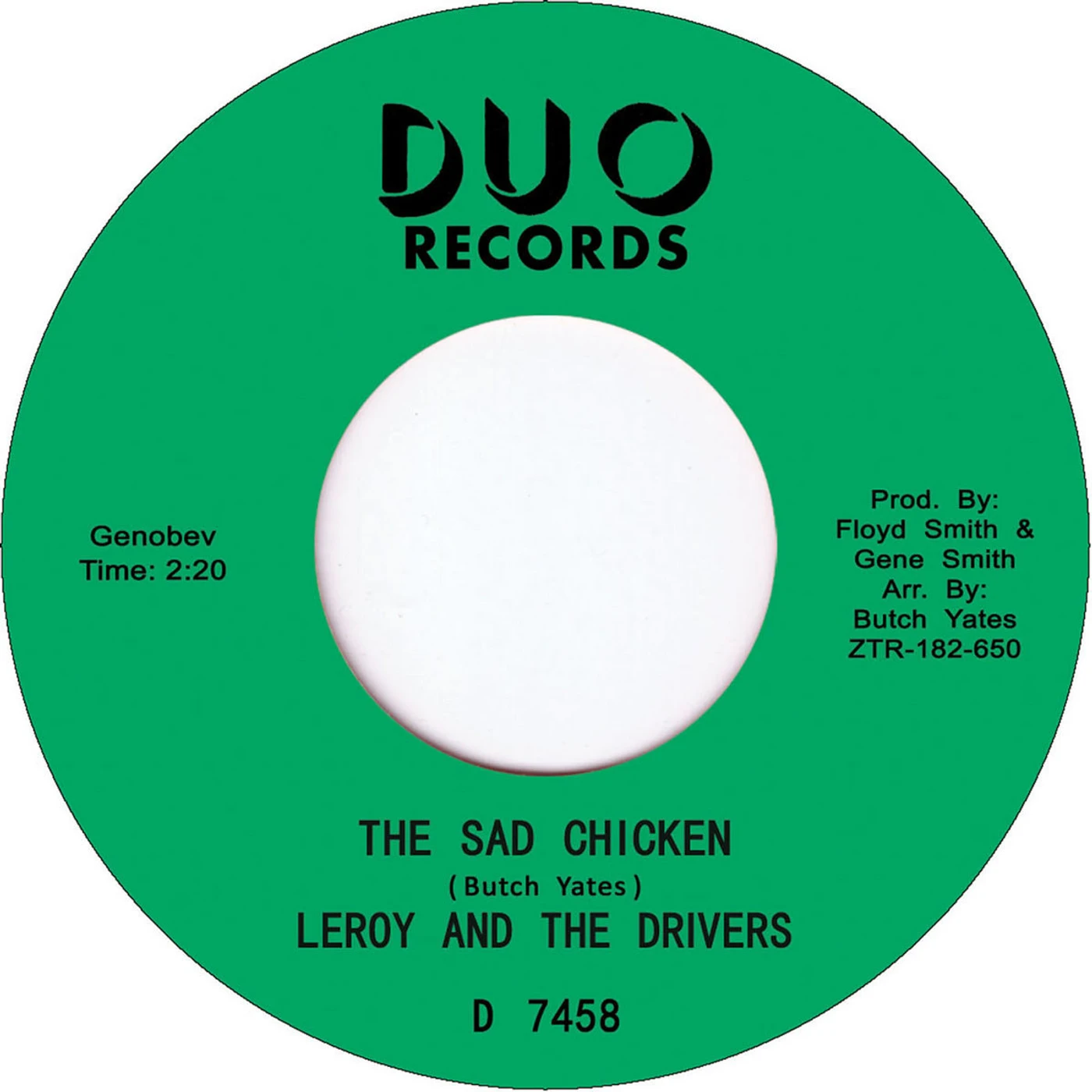 Leroy & The Drivers SAD CHICKEN Vinyl Record