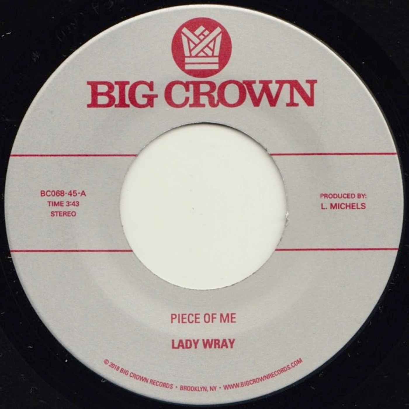 Lady Wray Piece Of Me/Come On In Vinyl Record