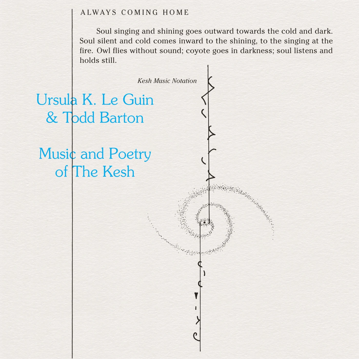 Ursula K. Le Guin & Todd Barton MUSIC AND POETRY OF THE KESH CD