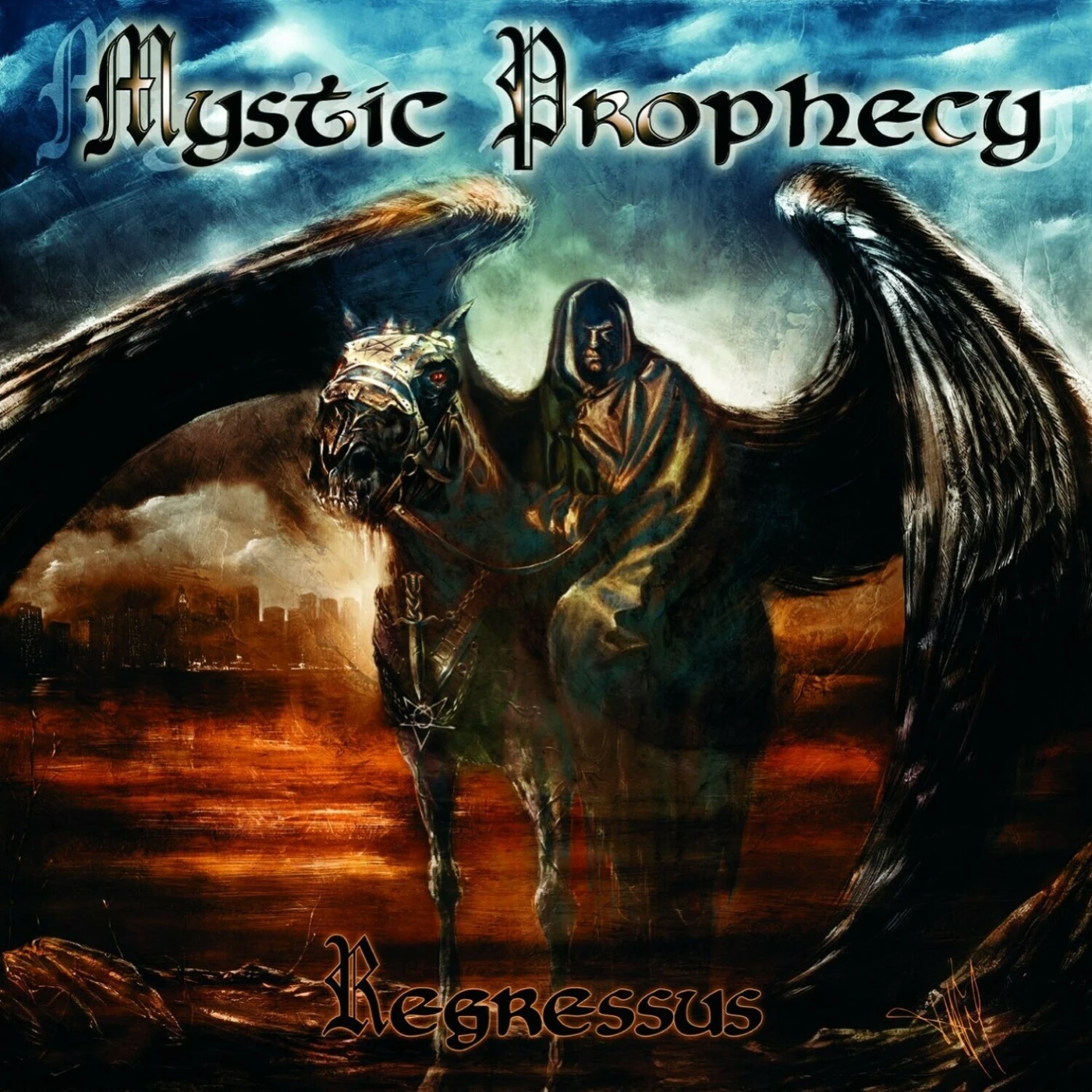 Mystic Prophecy Vengeance   Gold Vinyl Record