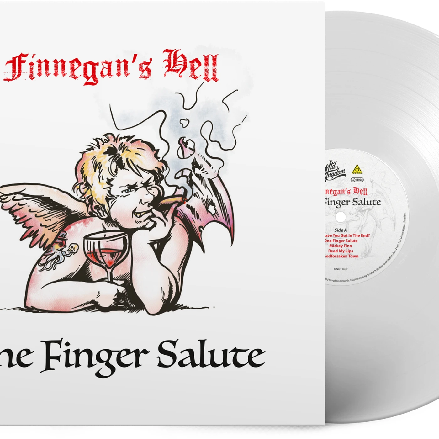 Finnegans Hell One Finger Salute   white vinyl record