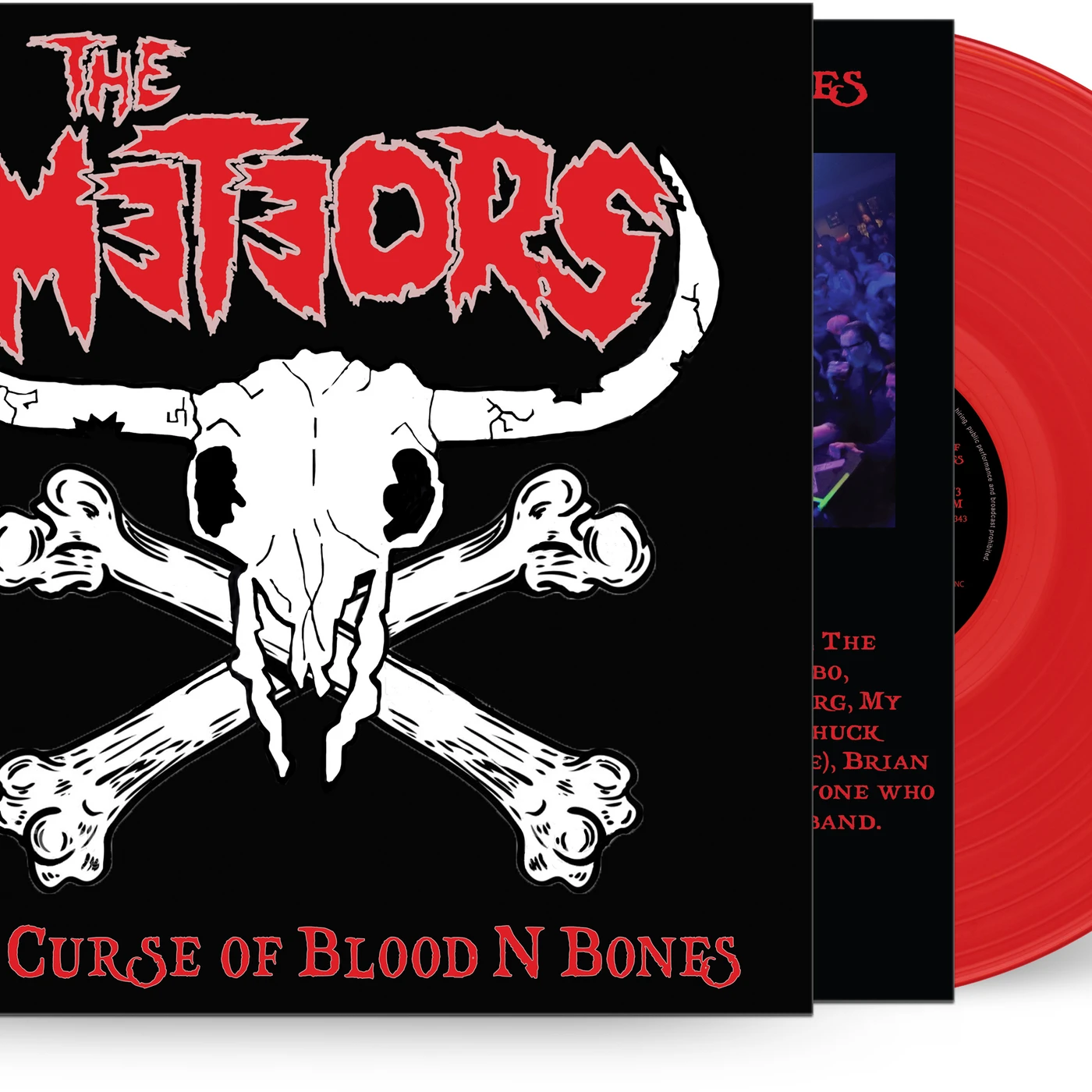 The Meteors CURSE OF BLOOD N BONES (RED VINYL/LIMITED) Vinyl Record