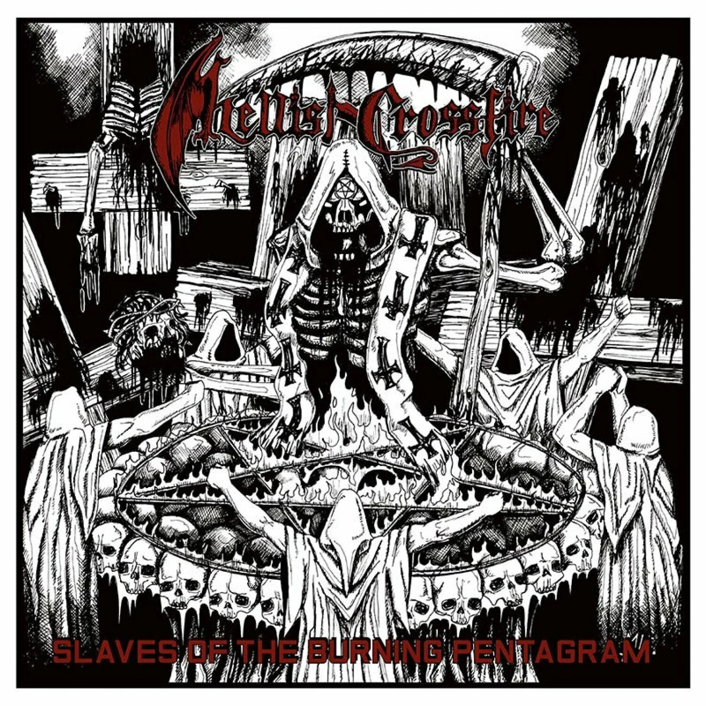 Hellish Crossfire Slaves Of The Burning Pentagram Vinyl Record