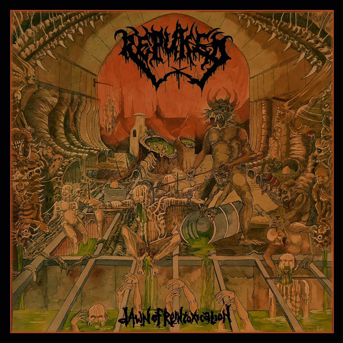 Repuked DAWN OF REINTOXICATION (TRANSPARENT GREEN VINYL) Vinyl Record
