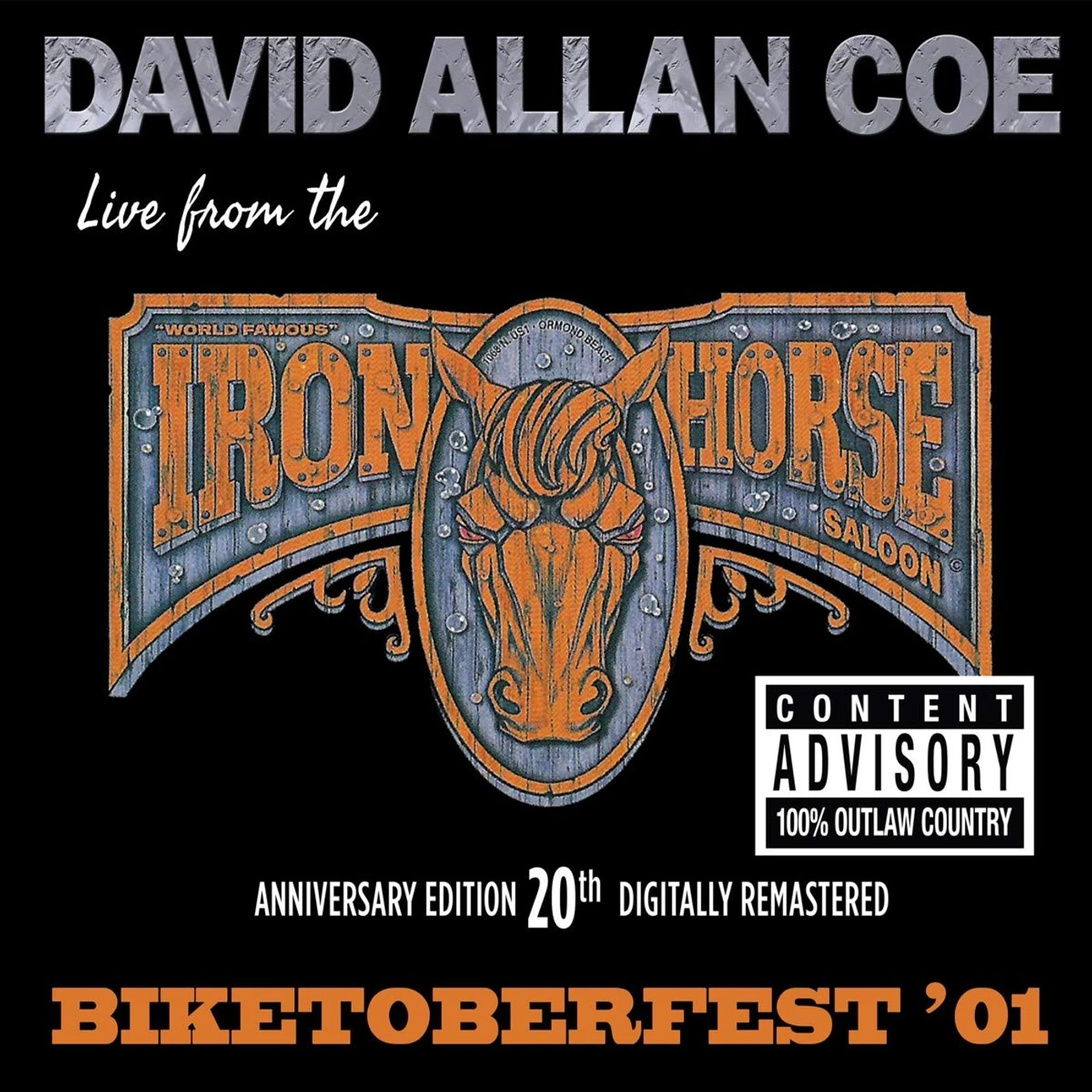 David Allan Coe BIKETOBERFEST '01: LIVE FROM THE IRON HORSE SALOON (20TH ANNIVERSARY EDITION) Vinyl Record