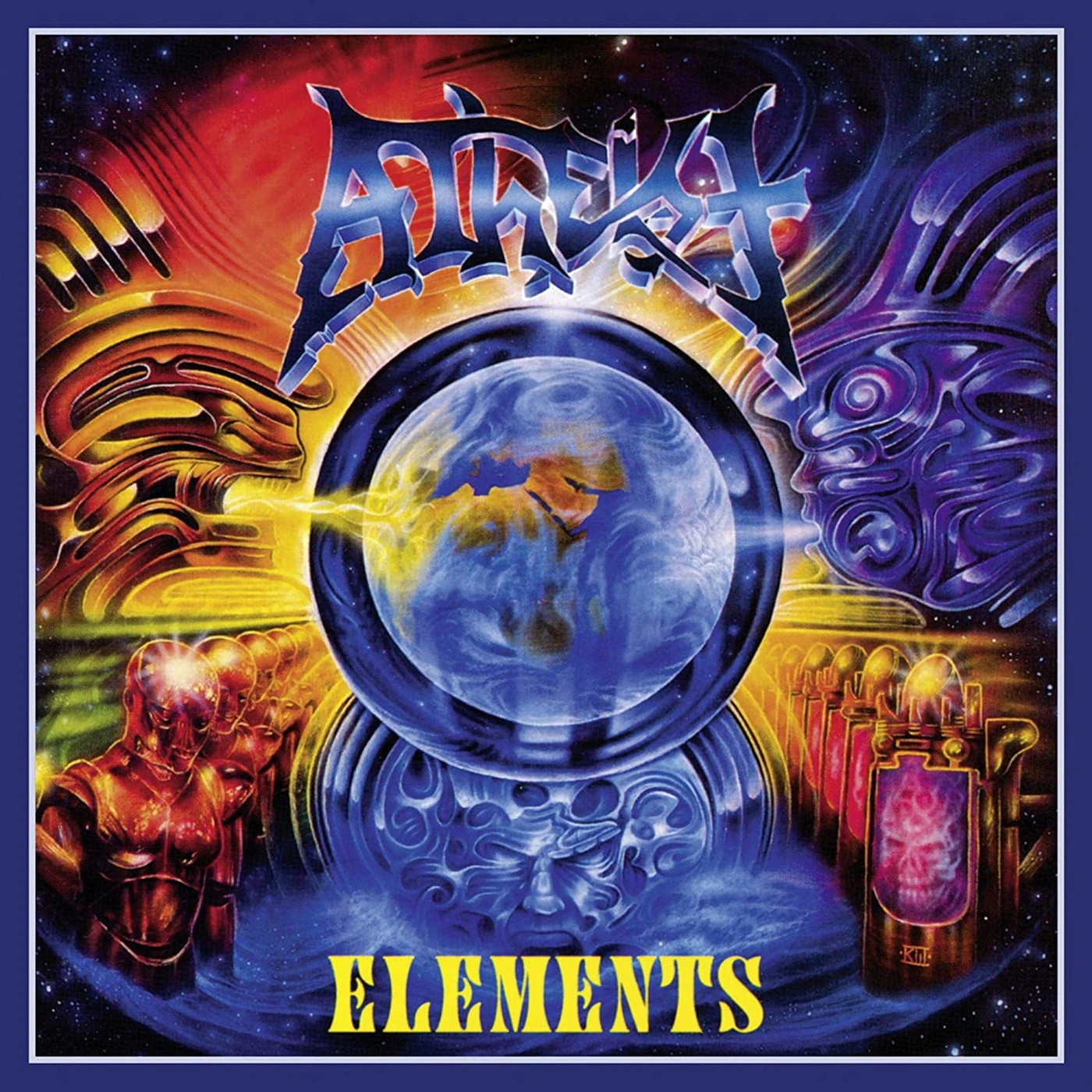 Atheist ELEMENTS (LTD. ED./BLUE, WHITE, & BLACK MARBLED VINYL) Vinyl Record