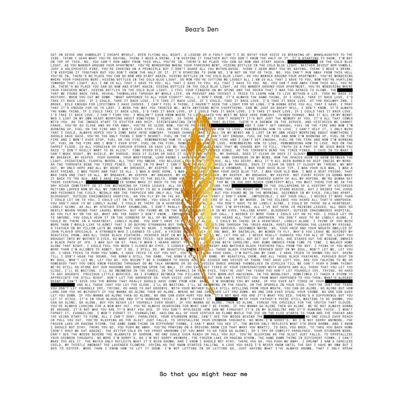 Bear's Den SO THAT YOU MIGHT HEAR ME (180g) Vinyl Record