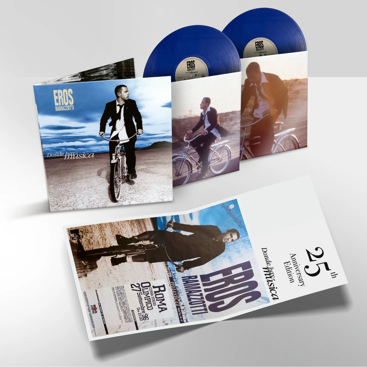 Eros Ramazzotti DONDE HAY MUSICA (25TH ANNIVERSARY EDITION/2LP/180G/BLUE VINYL) Vinyl Record