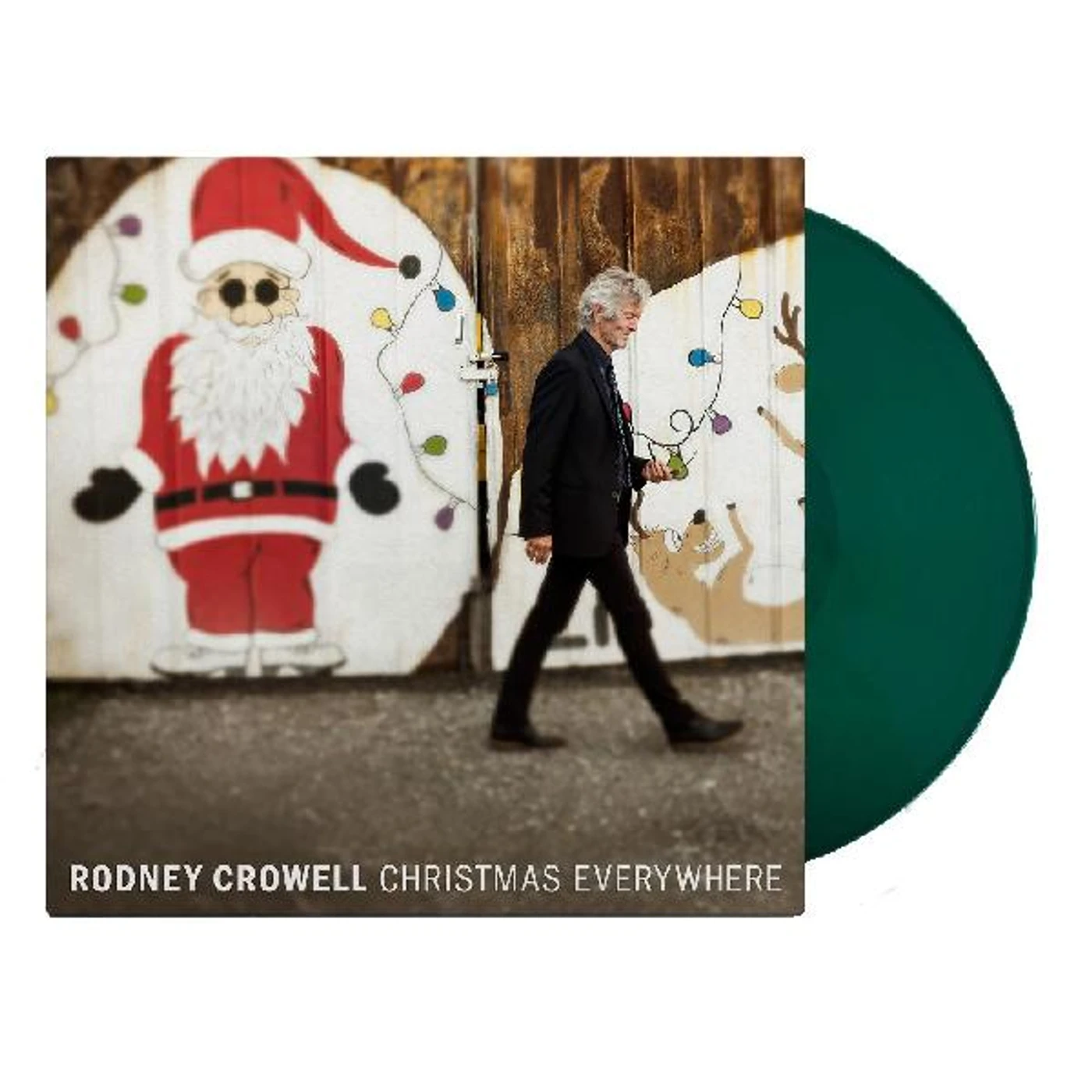 Rodney Crowell CHRISTMAS EVERYWHERE (CHRISTMAS TREE GREEN VINYL) Vinyl Record