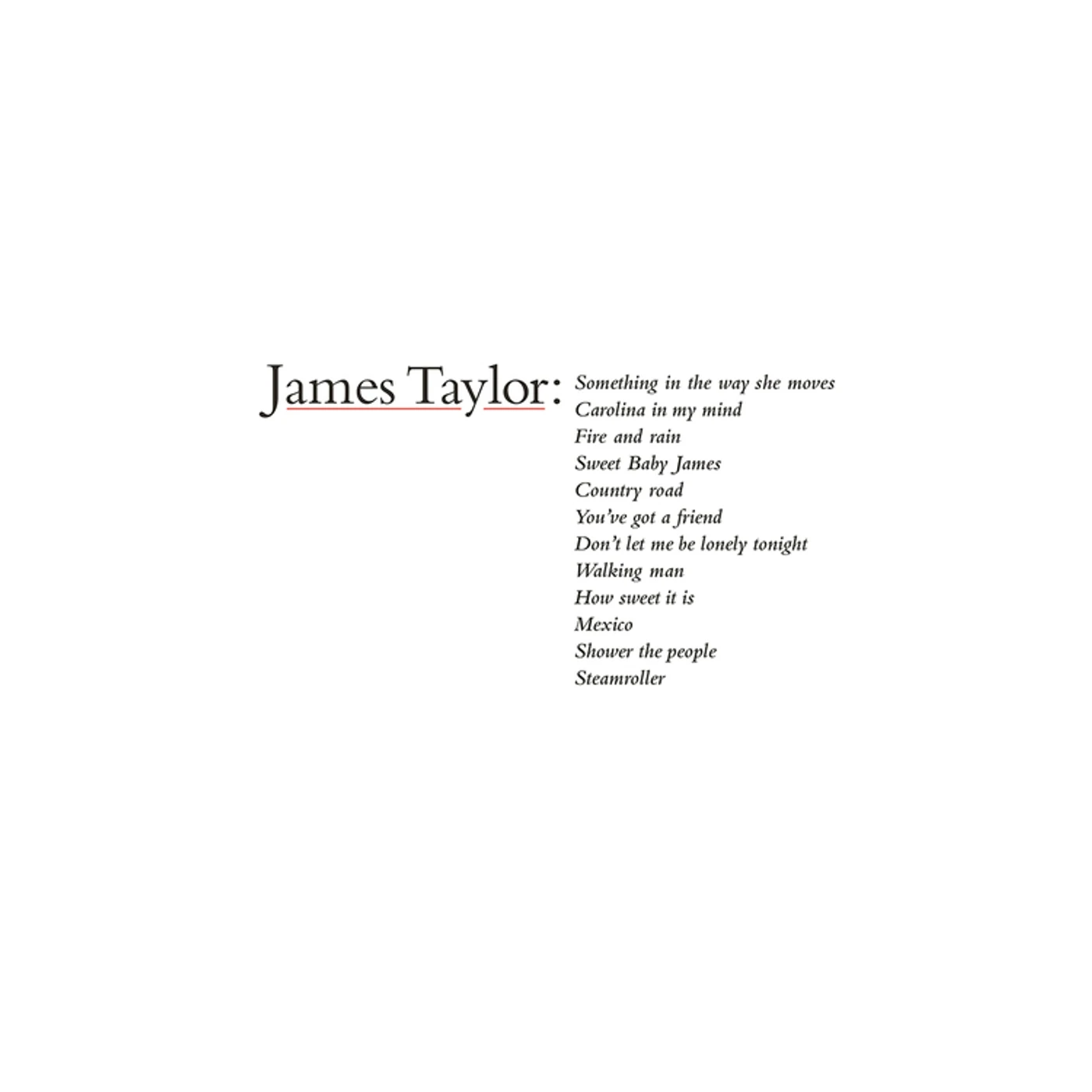 JAMES TAYLOR'S GREATEST HITS (2019 REMASTER) CD