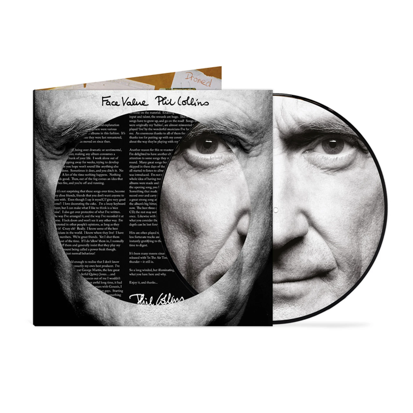 Phil Collins FACE VALUE (PICTURE DISC) Vinyl Record