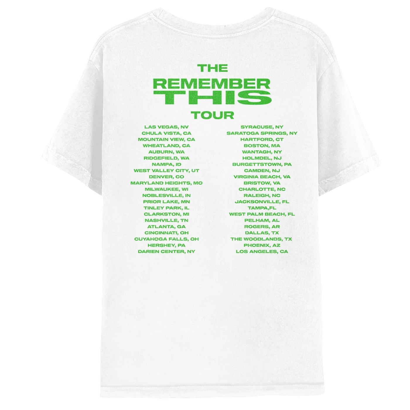 Jonas Brothers REMEMBER THIS WHITE TOUR TEE