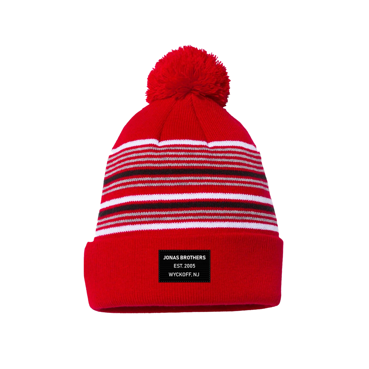 Jonas Brothers Striped Red Beanie
