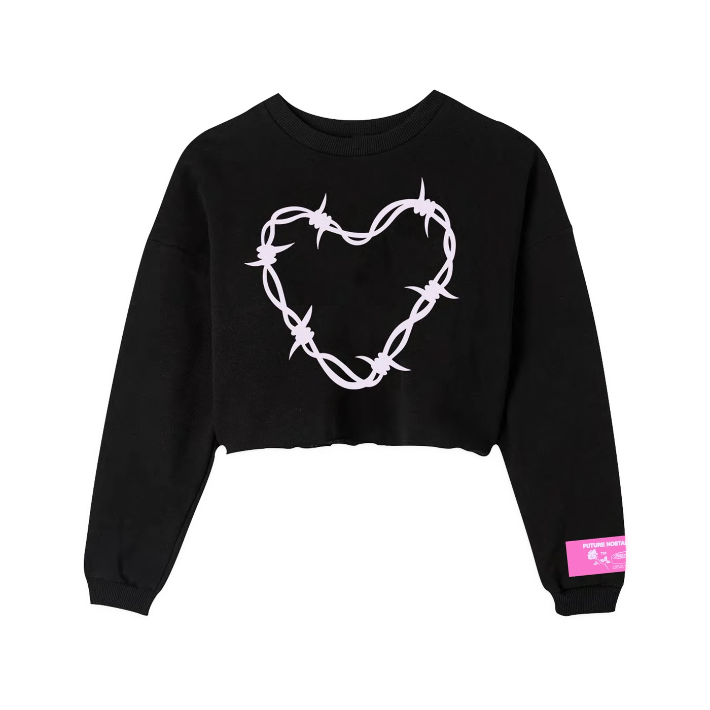 Dua Lipa Barbwire Heart Crop Sweatshirt